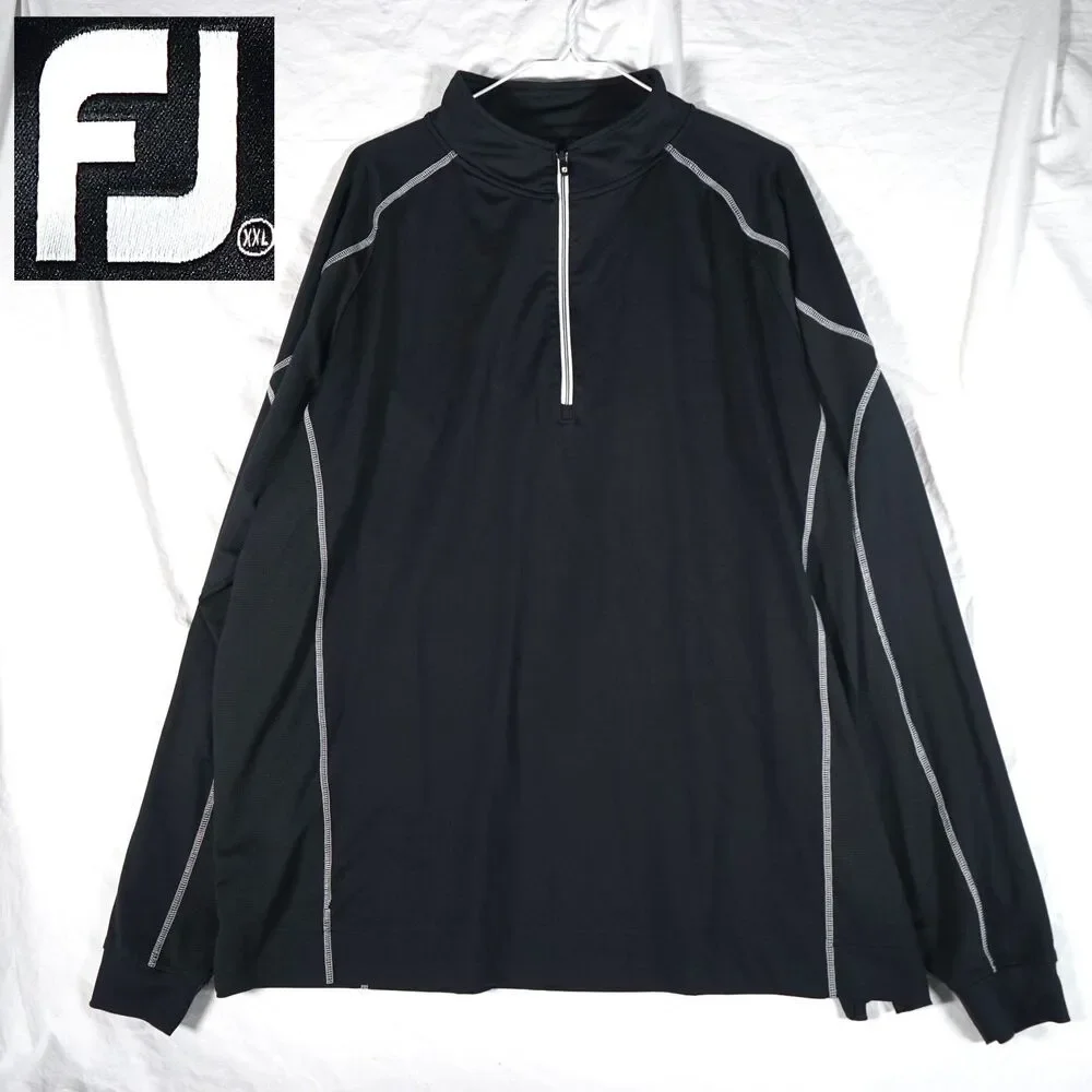 FootJoy Quarter Zip Athletic Jacket Black 2XL